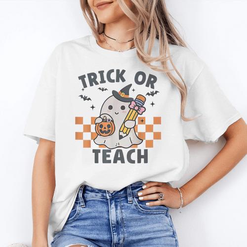 Trick Or Teach Teacher Women's T-Shirt - teacherstshirts.com