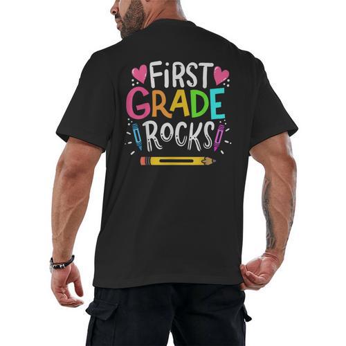 1st Grade Teacher Men's Back Print T-Shirt - teacherstshirts.com AU