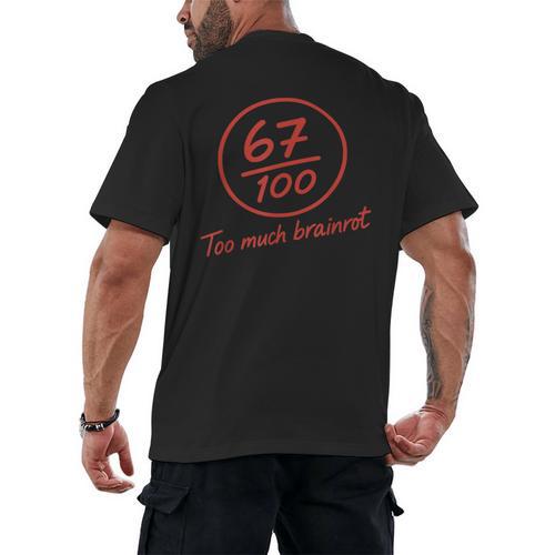 6 7 Brainrot Elementary Teacher Meme 67 Six Seven Men's Back Print T-Shirt - teacherstshirts.com