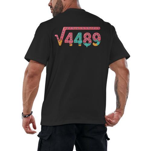 67 Ice Cream Drip Meme Square Root 4489 Slang Math Teacher Men's Back Print T-Shirt - teacherstshirts.com UK