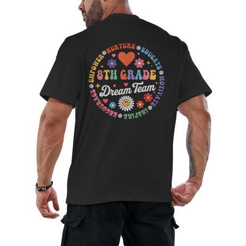 8th Grade Dream Team Eighth Grade Teacher Kid Back To School Men's Back Print T-Shirt - teacherstshirts.com