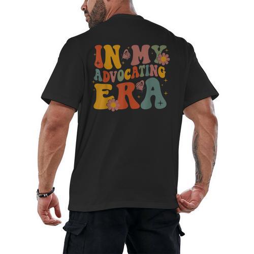 In My Advocating Era Advocate Autism Awareness Sped Teacher Men Women Kids Men's Back Print T-Shirt - teacherstshirts.com AU