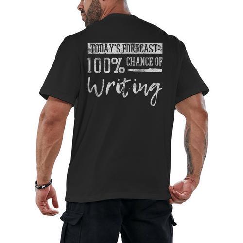 Author Journalist Teacher Writing Men's Back Print T-Shirt - teacherstshirts.com CA
