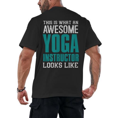 This Is What An Awesome Yoga Instructor Yoga Teacher Men's Back Print T-Shirt - teacherstshirts.com UK