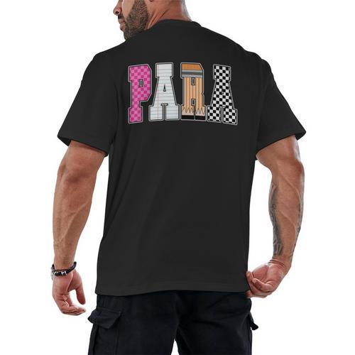 Back To School Teacher Para Preppy Checkered Para Life Men's Back Print T-Shirt - teacherstshirts.com UK