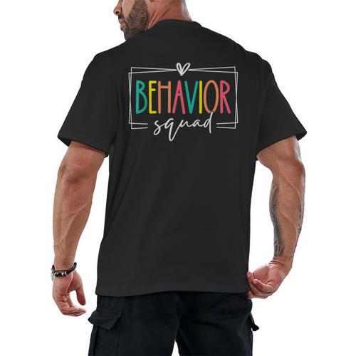 Behavior Squad School Counselor SPED Teacher Kids Women Men Men's Back Print T-Shirt - teacherstshirts.com