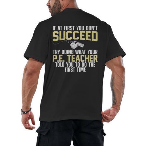Best PE Teacher Art For Men Women Physical Education Teacher Men's Back Print T-Shirt - teacherstshirts.com CA