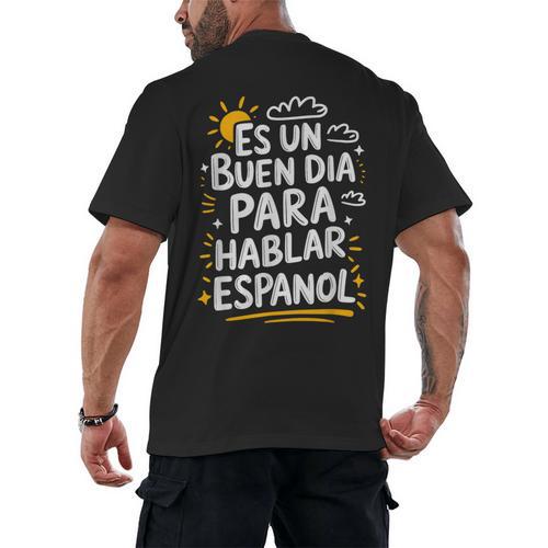 Bilingual Teacher Maestra Spanish Teacher Men's Back Print T-Shirt - teacherstshirts.com AU