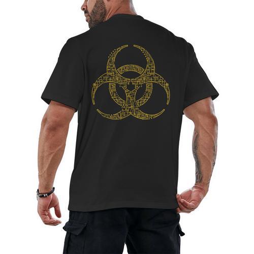 Bioengineering Biology Teacher Toxic Symbol Biohazard For Men Women Girls Kids Men's Back Print T-Shirt - teacherstshirts.com DE