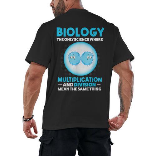 Biology Facts Science Teacher Student Biologist Men's Back Print T-Shirt - teacherstshirts.com