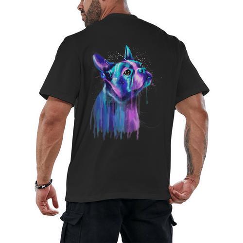 Boston Terrier Dog For a Boston Terrier Mom Men's Back Print T-Shirt - Bostonterriersmerch.com