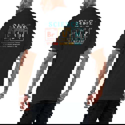 Bruh Science Like Magic But Real Teachers Students Scientist Men&#x27;s Back Print T-Shirt - teacherstshirts.com