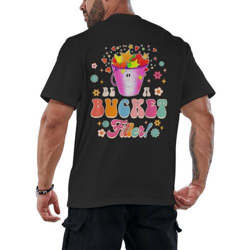 Be A Bucket Filler Teacher Teaching Groovy Back To School For Men Women Men's Back Print T-Shirt - teacherstshirts.com
