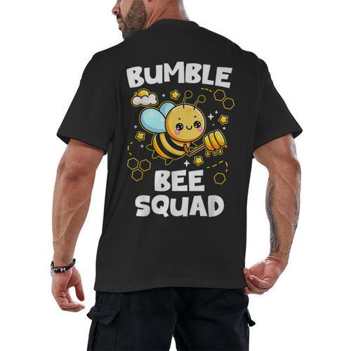 Bumble Bee Squad Honey Bumblebee Teacher Team Group Men's Back Print T-Shirt - teacherstshirts.com
