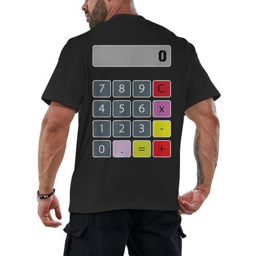 Calculator Math Teacher Halloween Costumes Women Men Adults Men's Back Print T-Shirt - teacherstshirts.com CA