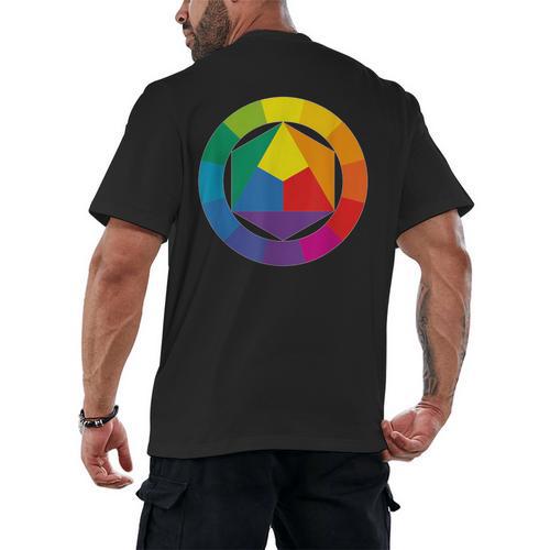 Color Wheel Palette Shirt Artist Painter Art Teacher Tshirt Men's Back Print T-Shirt - teacherstshirts.com