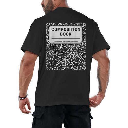 Composition Book Notebook Teachers Matching Group Halloween Men's Back Print T-Shirt - teacherstshirts.com DE