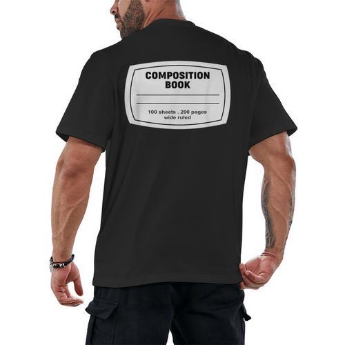 Composition Notebook Halloween Costume Teacher Student Men's Back Print T-Shirt - teacherstshirts.com AU