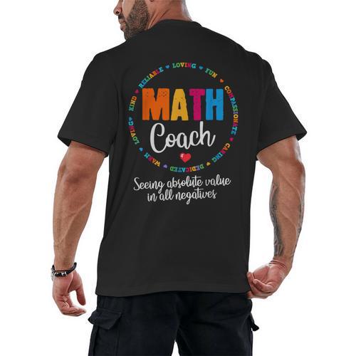 Cute Math Coach Teacher Mathematical Nerd School Men's Back Print T-Shirt - teacherstshirts.com