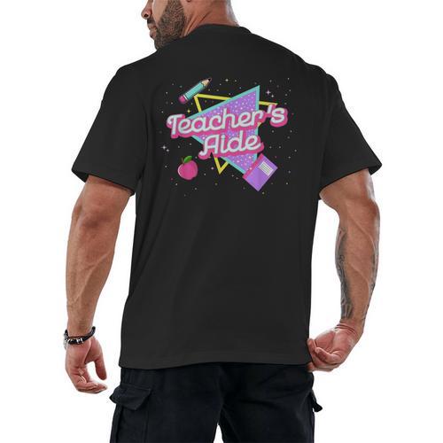 Cute Teacher's Aide Shirt 80's 90's Back To School For Men Women Men's Back Print T-Shirt - teacherstshirts.com