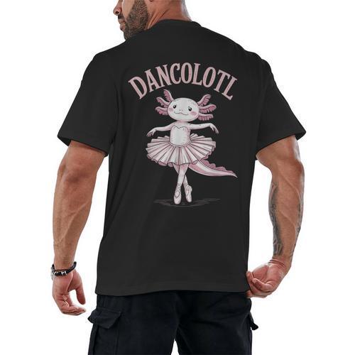 Dancolotl Ballerina Axolotl Ballet Dance Teacher Men's Back Print T-Shirt - teacherstshirts.com DE