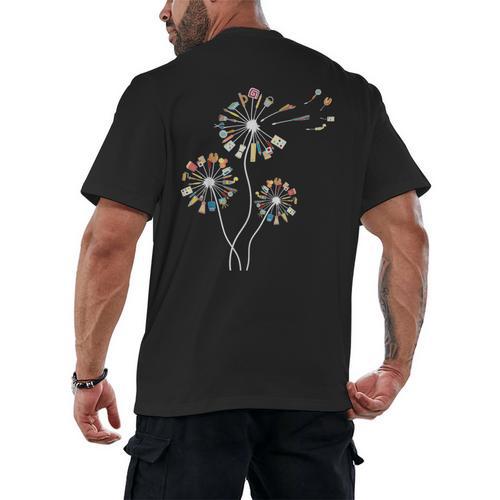 Dandelion Art Shirt For Artist Or Art Teacher Creative Art Men's Back Print T-Shirt - teacherstshirts.com