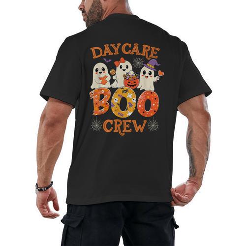 Daycare Boo Crew Halloween Spooky Costume For Teacher Men's Back Print T-Shirt - teacherstshirts.com DE