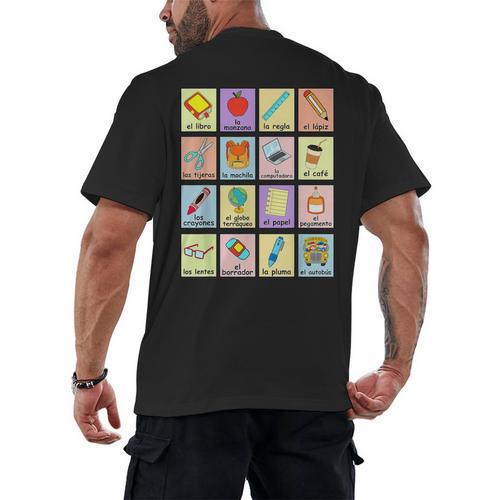 Dual Language Crew Bilingual Spanish Teacher Back To School For Men Women Men's Back Print T-Shirt - teacherstshirts.com AU