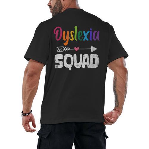 Dyslexia Awareness Month Dyslexia Teacher Therapist Men's Back Print T-Shirt - teacherstshirts.com AU