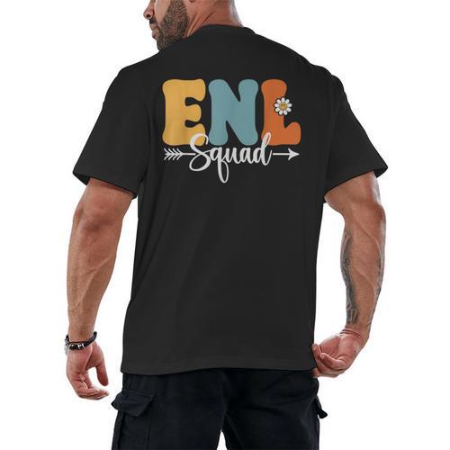 ENL Squad Back To School Teachers Students ENL Crew Men Women Girls Kids Men's Back Print T-Shirt - teacherstshirts.com AU