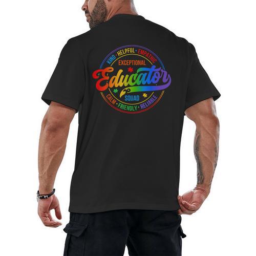 Exceptional Educator Squad Special Education Teacher Autism Men's Back Print T-Shirt - teacherstshirts.com
