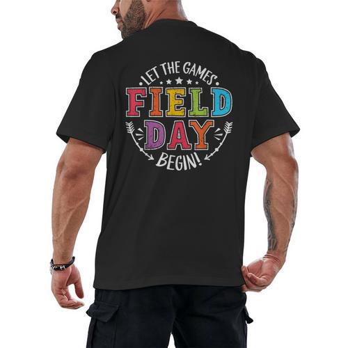 Field Day 2024 Let The Games Begin Teacher Kids Girls Boys Men's Back Print T-Shirt - teacherstshirts.com