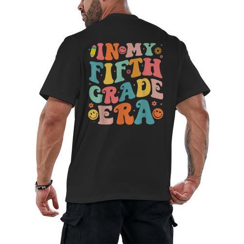 In My Fifth Grade Era 5th Grade Teacher Back To School Men's Back Print T-Shirt - teacherstshirts.com