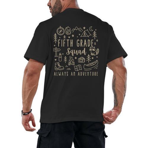 Fifth Grade Squad Adventure Camping 5th Grade Teacher Kids Men's Back Print T-Shirt - teacherstshirts.com DE