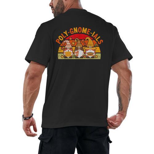 Fun Polynomial Calculus Algebra Poly-Gnome-Ials Math Teacher Men's Back Print T-Shirt - teacherstshirts.com