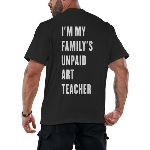 Funny Art Teacher Men's Back Print T-Shirt - teacherstshirts.com AU
