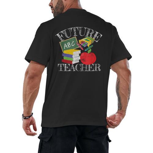 Future Teacher Costume Tee For Men Women Adults And Kids Men's Back Print T-Shirt - teacherstshirts.com