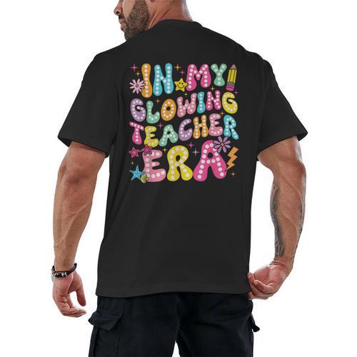 In My Glowing Teacher Era Teaching Back To School Men's Back Print T-Shirt - teacherstshirts.com