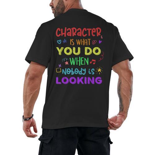 Growth Mindset Teacher Positive Message Inspirational Quote Men's Back Print T-Shirt - teacherstshirts.com DE