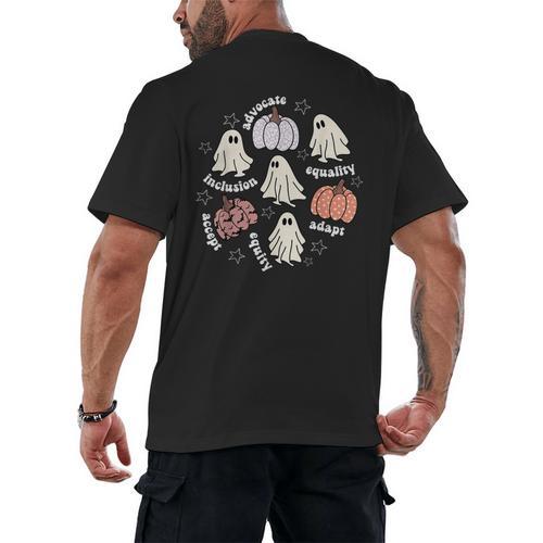 Halloween Advocate Heat Transfers Special Education Teacher Men Women Men's Back Print T-Shirt - teacherstshirts.com AU