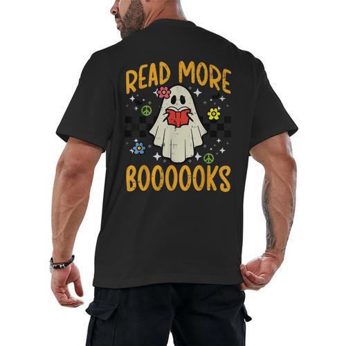 Halloween Read More Books Retro Costume Teacher Women Girls Men's Back Print T-Shirt - teacherstshirts.com