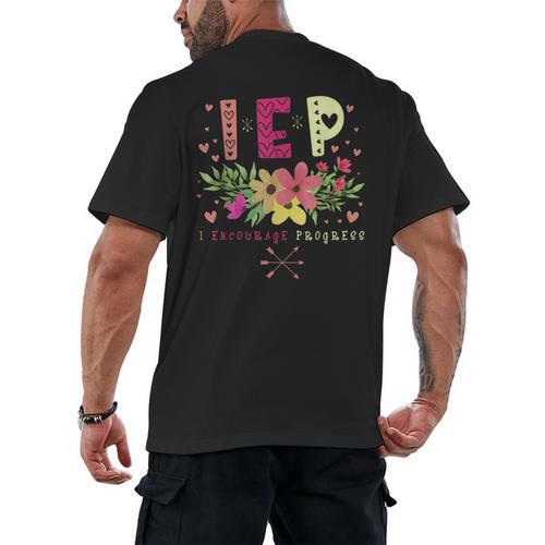 IEP I Encourage Progress Teacher Special Education Men Women Men's Back Print T-Shirt - teacherstshirts.com CA