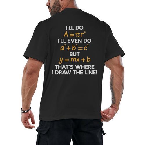 I'Ll Do Math Formula Math Puns For Students Teachers Men's Back Print T-Shirt - teacherstshirts.com AU