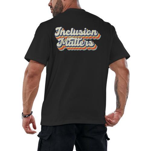 Inclusion Matters Special Education Sped Teacher Vintage Men's Back Print T-Shirt - teacherstshirts.com CA
