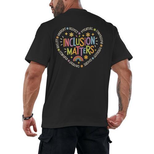 Inclusion Matters Special Education Teacher Autism Awareness Men's Back Print T-Shirt - teacherstshirts.com DE