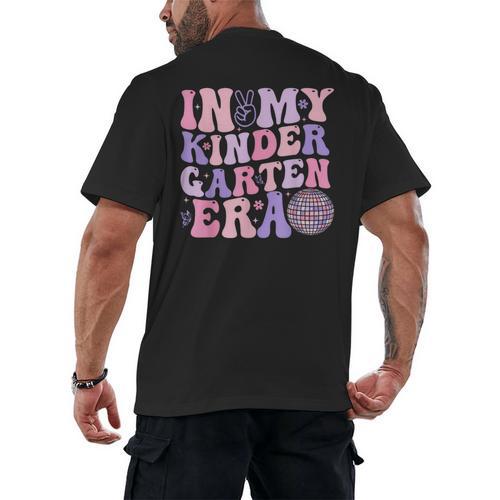 In My Kindergarten Era Teacher Kids Back To School Kinder Men's Back Print T-Shirt - teacherstshirts.com CA