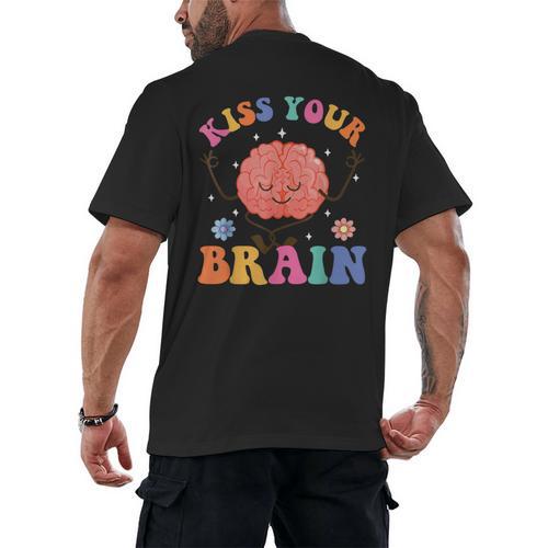 Kiss Your Brain Sped Teacher Appreciation Back To School Kid Men's Back Print T-Shirt - teacherstshirts.com AU