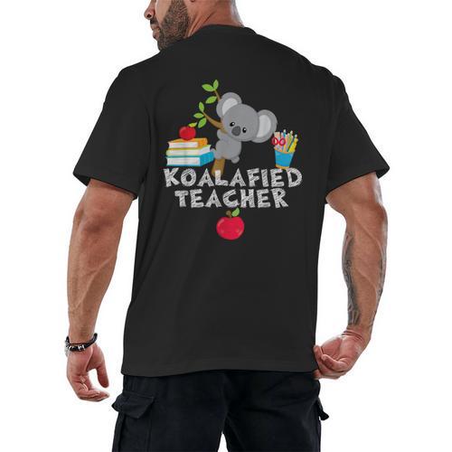Koalafied Teacher Proud School Teacher Koala Cute T-Shirt Men's Back Print T-Shirt - teacherstshirts.com