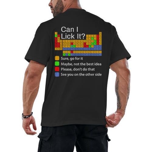Can I Lick It Periodic Table Chemistry Teachers Men's Back Print T-Shirt - teacherstshirts.com AU