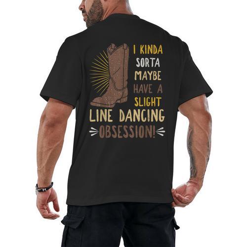 Line Dancing Choreographed Group Dancer Dance Teacher Men's Back Print T-Shirt - teacherstshirts.com
